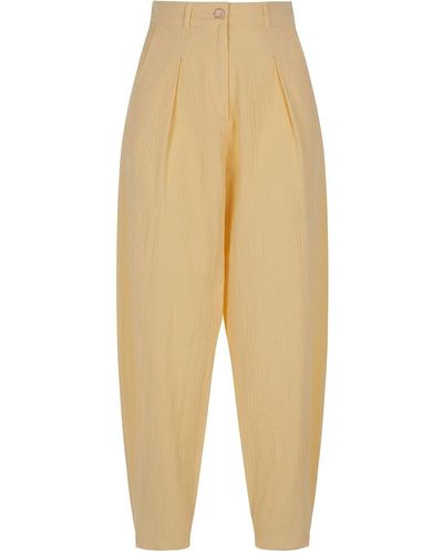 Nocturne Slouchy Pants With Darts - Natural