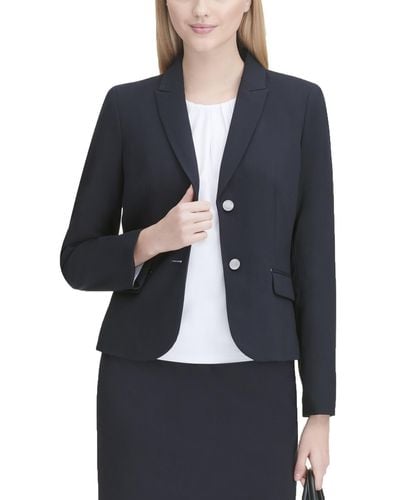 Calvin Klein Lined Long Sleeves Two-button Blazer - Black