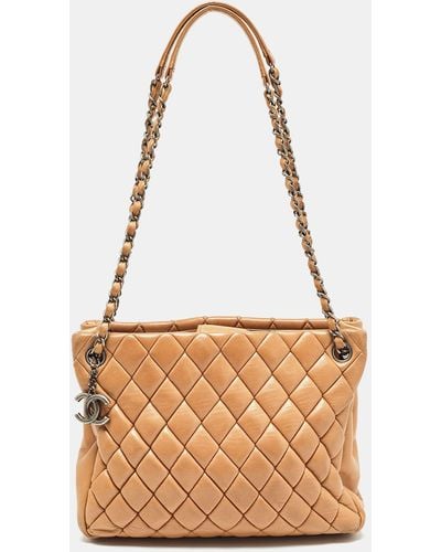 Chanel Leather New Bubble Medium North-south Tote - Brown