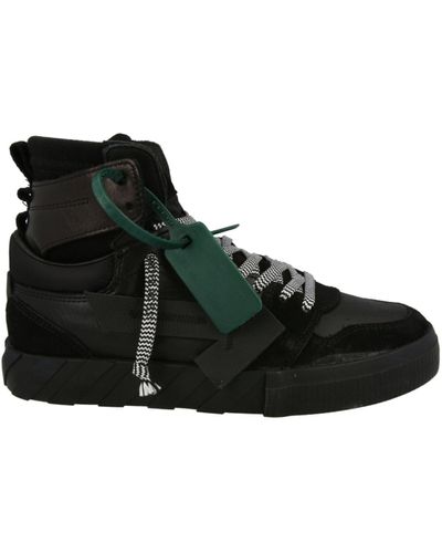 Off-White c/o Virgil Abloh Vulcanized High-top Leather Sneakers - Black
