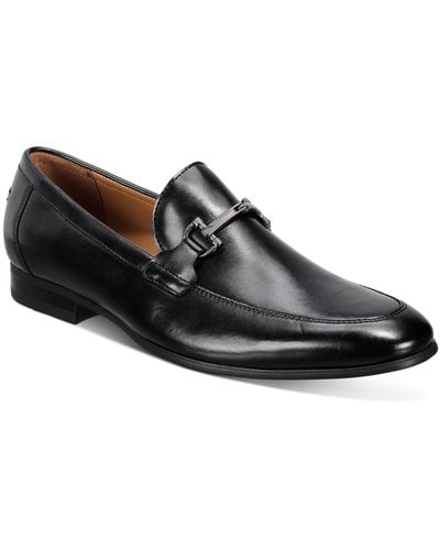 Alfani Otis Faux Leather Slip-on Loafers - Black