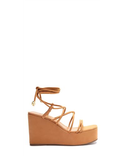 SCHUTZ SHOES Magdalena Suede Platform Sandal - Multicolor