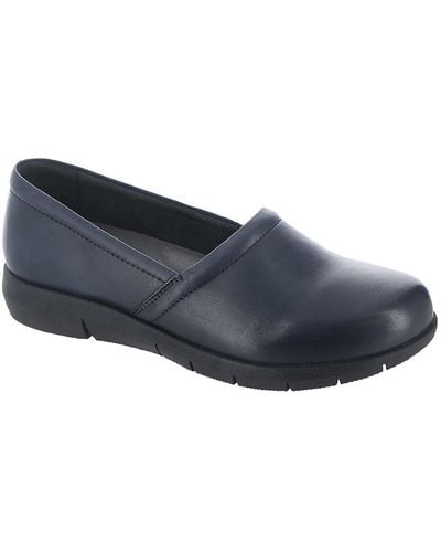Softwalk Adora Leather Slip-on Loafers - Blue