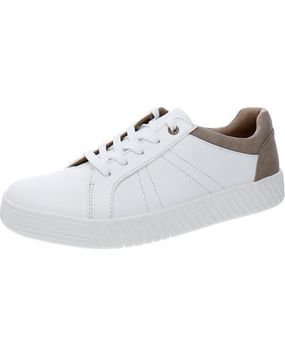 SOUL Naturalizer Neela Faux Leather Shimmer Casual And Fashion Sneakers - White