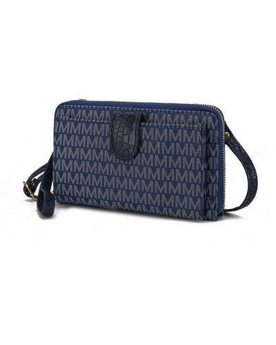 MKF Collection by Mia K Olga Smartphone And Wallet Convertible Crossbody Bag - Blue