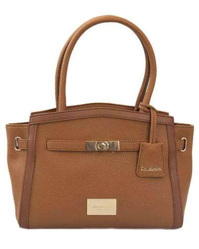 Baldinini Elegant Shoulder Bag With En Accents - Brown