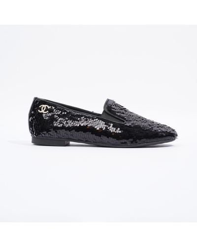 Chanel Loafer Sequin - Black