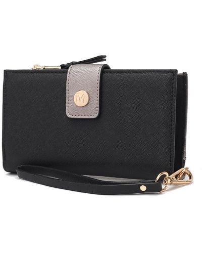 MKF Collection by Mia K Mkf Collection Solene Vegan Leather Wristlet Wallet By Mia K - Black