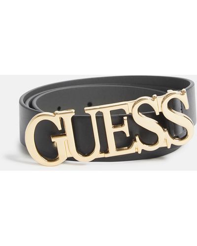 Guess Factory Marianna Letter Belt - White