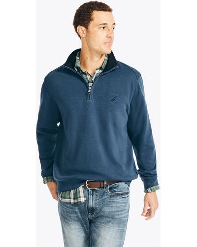 Nautica Quarter-zip Sweatshirt - Blue