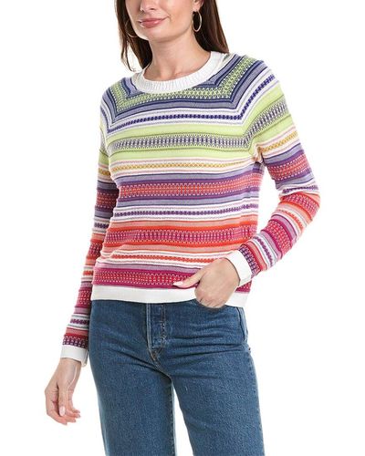 tyler boe Rainbow Stripe Sweater - Red