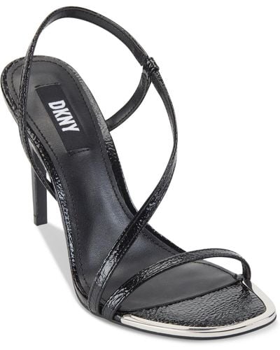 DKNY Danielle Patent Dressy Slingback Sandals - Black