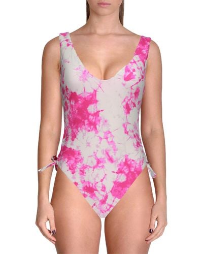 Dolce Vita Side Tie Tassel One-piece Swimsuit - Pink