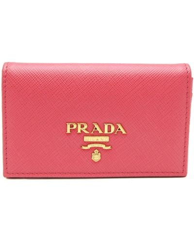 Prada Saffiano Leather Wallet (pre-owned) - Pink