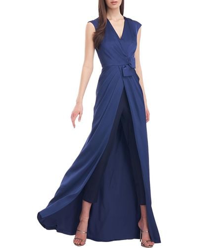 Kay Unger Lily Party Formal Jumpsuit - Blue