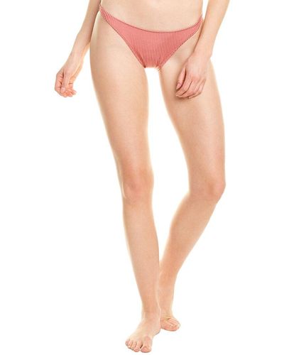 Tori Praver Swimwear Tori Praver Marlowe Classic Bikini Bottom - Pink