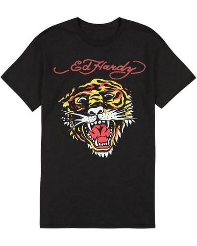 Ed Hardy Retro Tiger T-shirt - Black