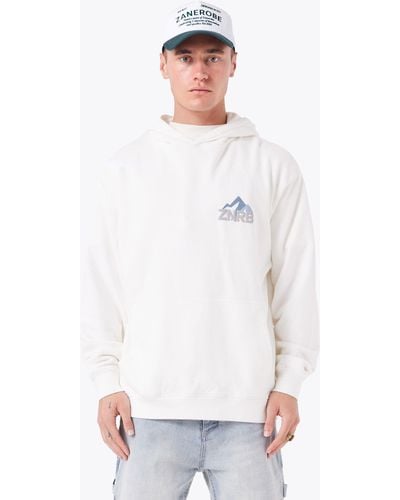 Zanerobe Sustainable Orgo Hood Sweat Gd Vintage - White