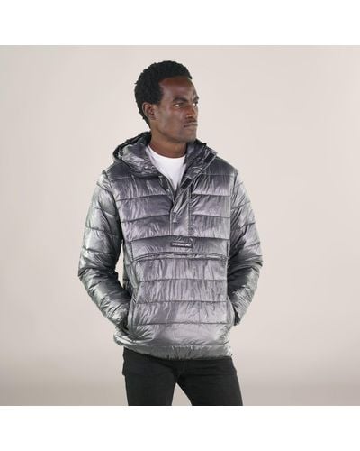 Members Only Popover Puffer Jacket - Gray