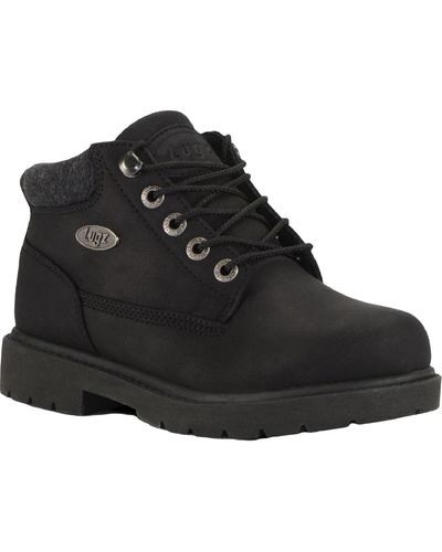 Lugz Drifter Lx Lug Sole Lace-up Ankle Boots - Black