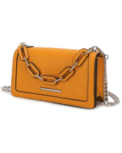 MKF Collection by Mia K Dora Vegan Leather Crossbody Handbag For - Orange