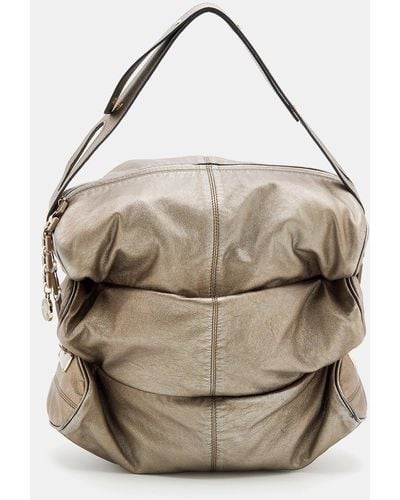 Versace Leather Hobo - Natural
