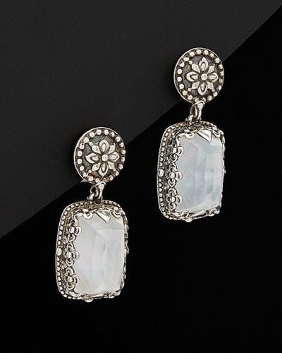 Konstantino Aura Silver 6.00 Ct. Tw. Gemstone Doublet Earrings - Black