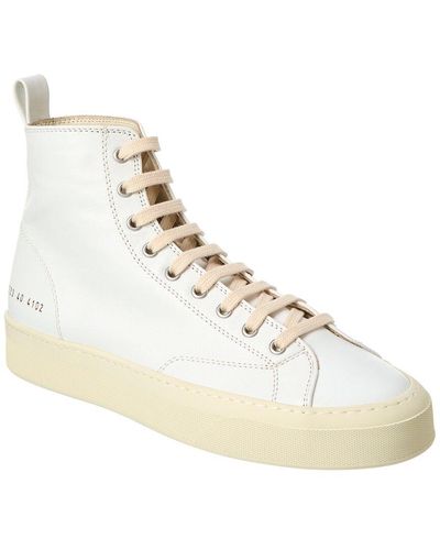 Common Projects Tournament Leather High-top Sneaker - Natural