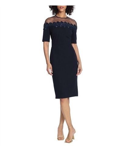 Maggy London Illusions Dress - Blue