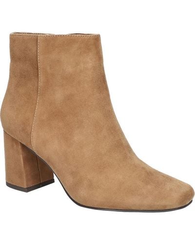 Vionic Wilma Leather Ankle Booties - Brown