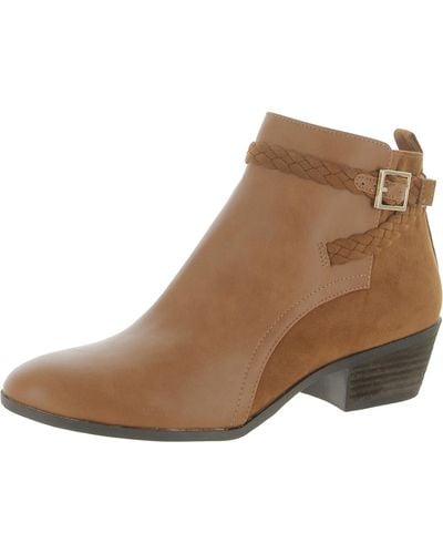 Circus by Sam Edelman Pippa Faux Leather Round Toe Ankle Boots - Brown