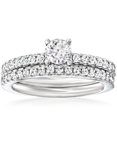 Ross-Simons Diamond Bridal Set: Engagement And Wedding Rings - White
