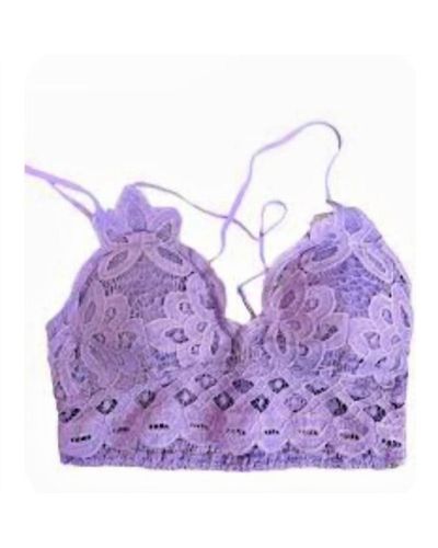 anemone-designer Lace Bralette - Purple
