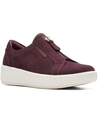 Clarks Layton Rae Fashion Lifestyle Casual And Fashion Sneakers - Purple