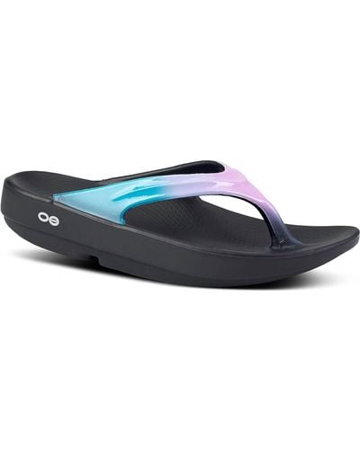 OOFOS Luxe Sandal - Blue
