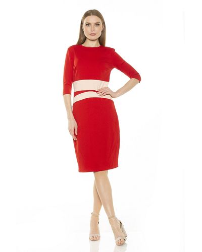 Alexia Admor Alicia Sheath Dress - Red