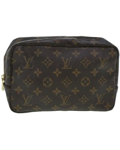 Louis Vuitton Compiegne 23 Canvas Clutch Bag (pre-owned) in Black