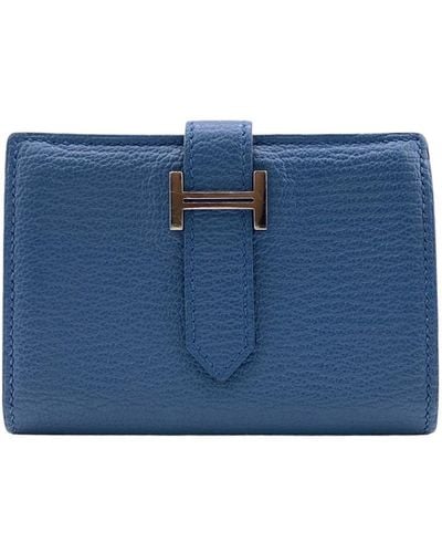 Hermès Béarn Leather Wallet (pre-owned) - Blue