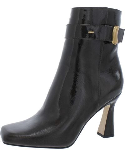 Circus by Sam Edelman Patent Square Toe Ankle Boots - Black