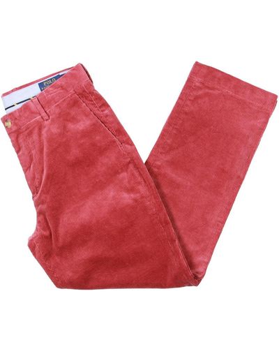 Polo Ralph Lauren Corduroy Stretch Dress Pants - Red