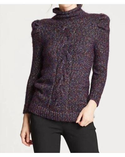 Marie Oliver Confetti Cable Sweater - Purple