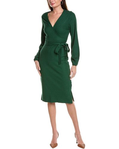 Leota Surplice Midi Dress - Green