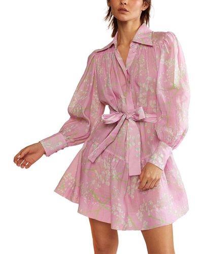 Cynthia Rowley Baby's Breath Shirt Dress - Pink