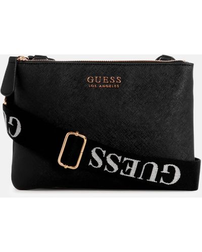 Guess Factory Lindfield Triple Compartment Crossbody - Black