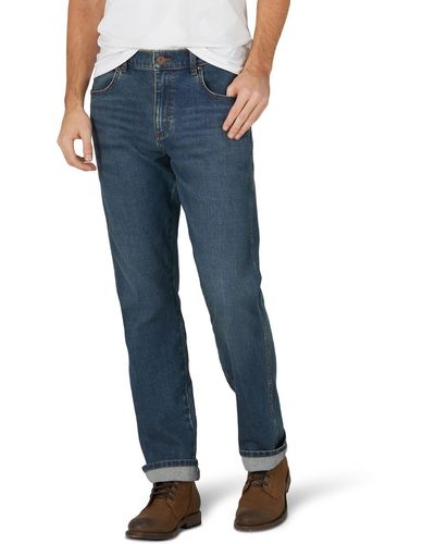 Wrangler Western Slim Fit Straight Leg Jeans - Blue