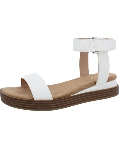 Alfani Cherryll Leather Flats Slingback Sandals - White