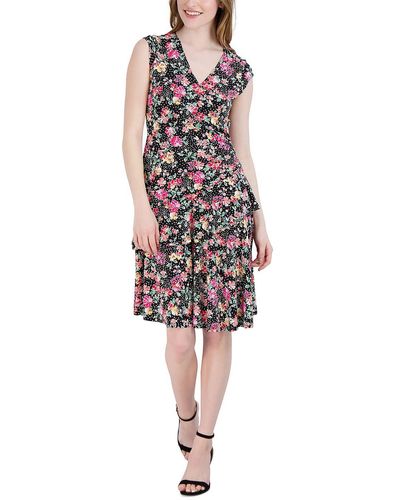Signature By Robbie Bee Petites Ruffle Floral Sundress - Multicolor