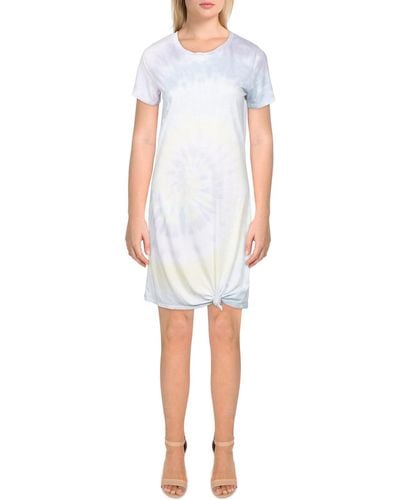 Generation Love Holly Tie-dye Short Sleeve T-shirt Dress - White