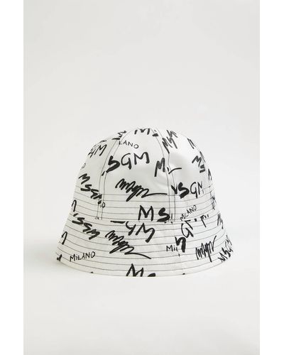 MSGM Logo-print Bucket Hat - White