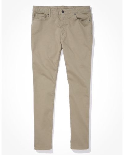 American Eagle Outfitters Ae Flex Soft Twill Slim Pant - Natural